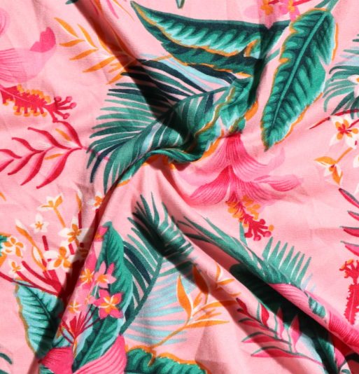 Cotton Spandex Printed-floral-002-old-rose