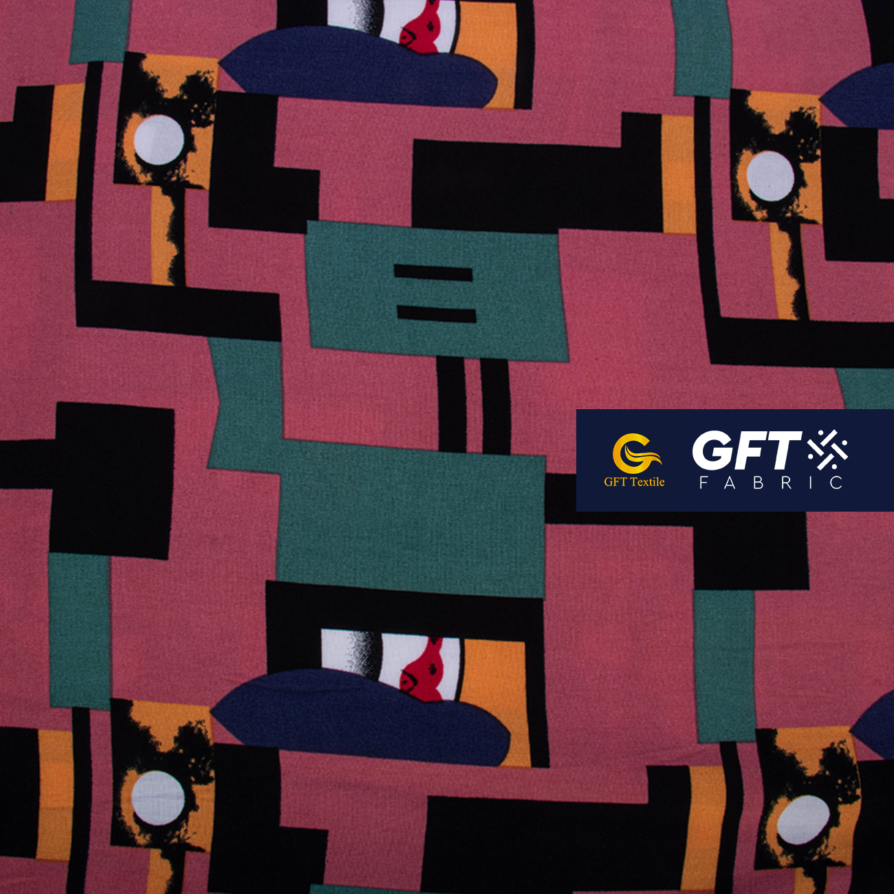 Challis Rayon Senefa Geo Abstract Pattern -Print - Image 3