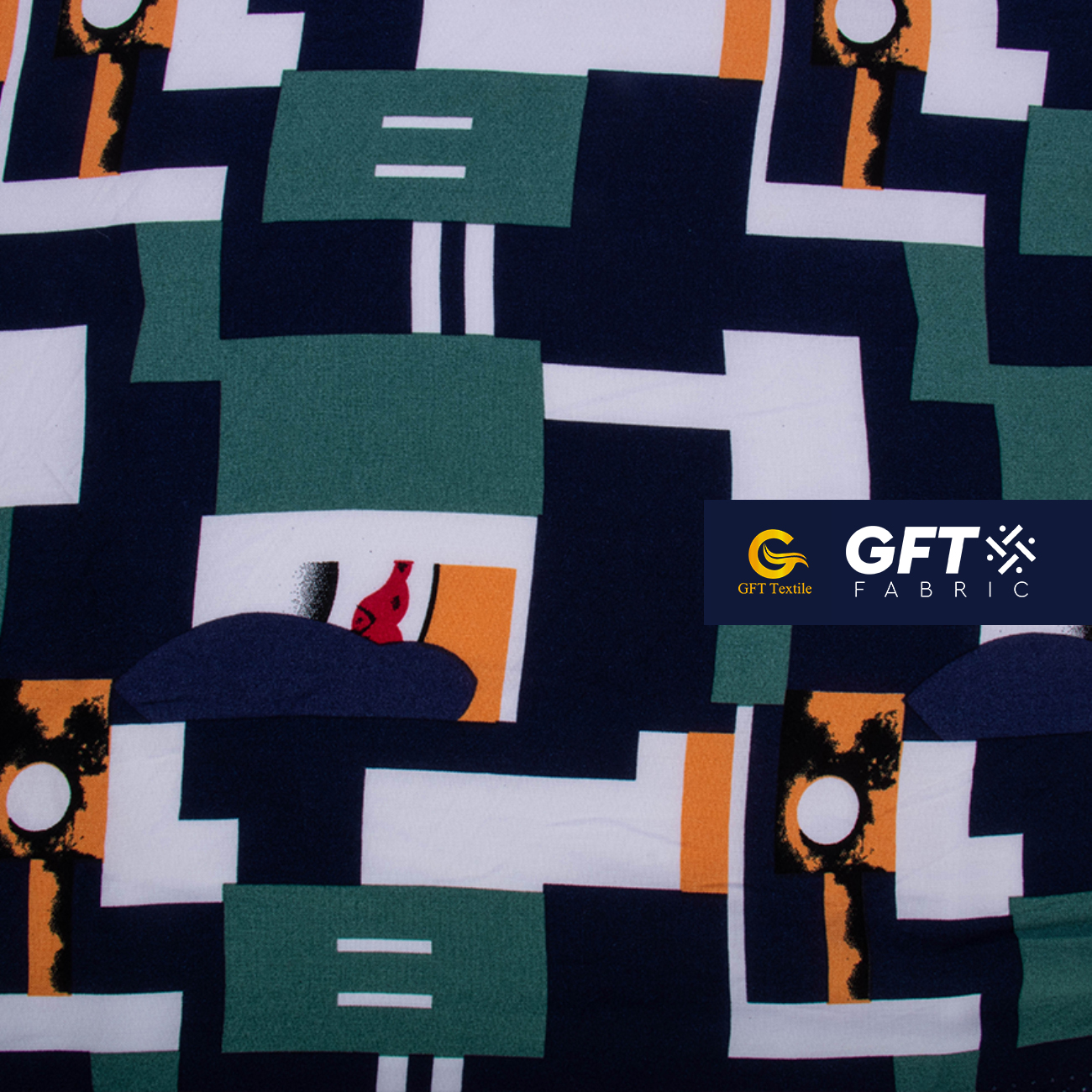 Challis Rayon Senefa Geo Abstract Pattern -Print - Image 2