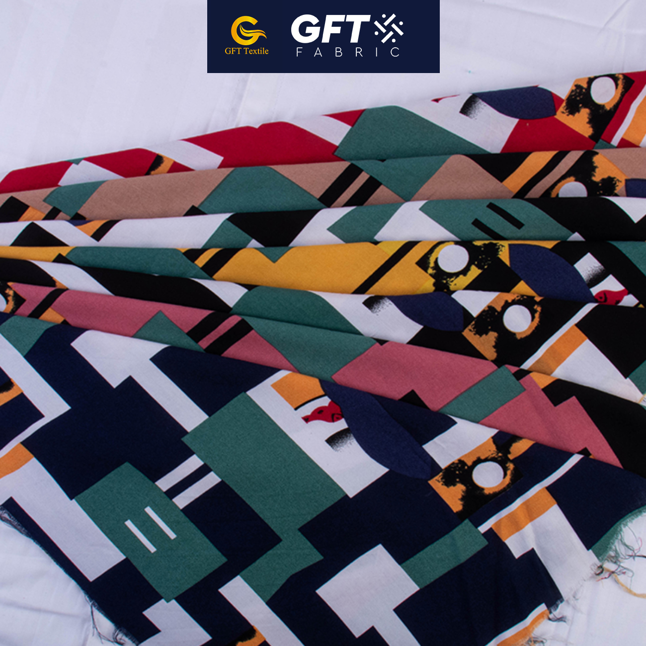 Challis Rayon Senefa Geo Abstract Pattern -Print