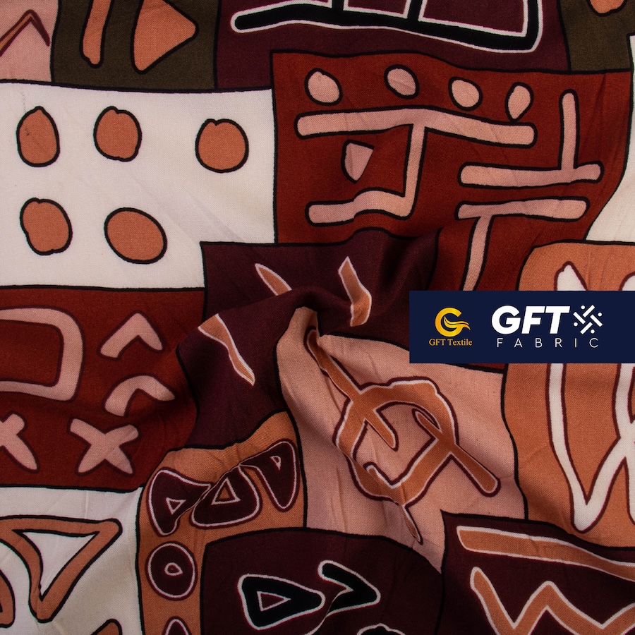 Challis Rayon Senefa Geo Ethnic Pattern -Print - Image 4