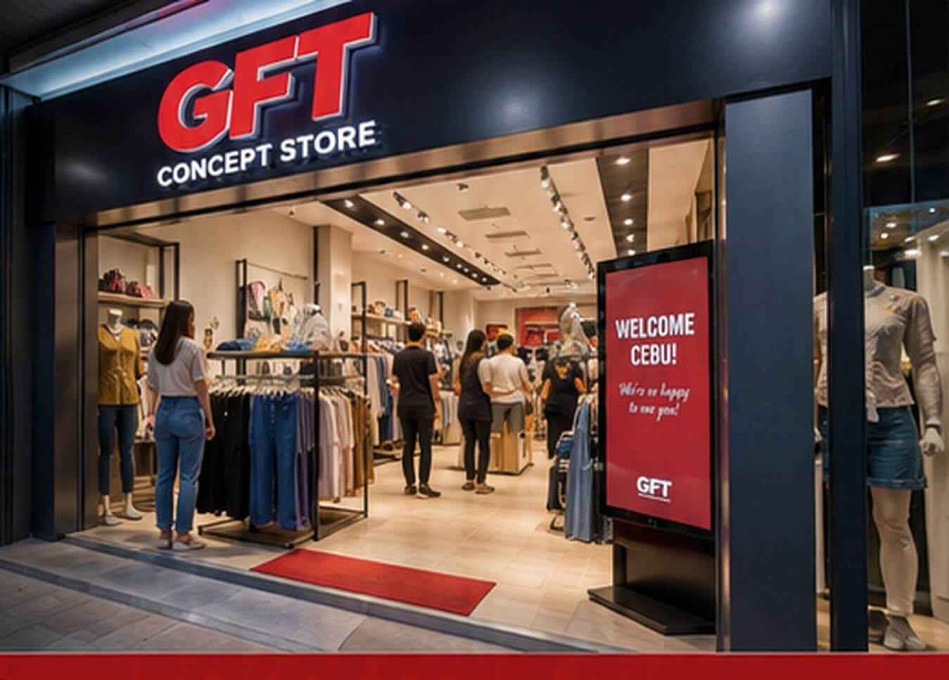 Shoppers inside the GFT Concept Store in Cebu