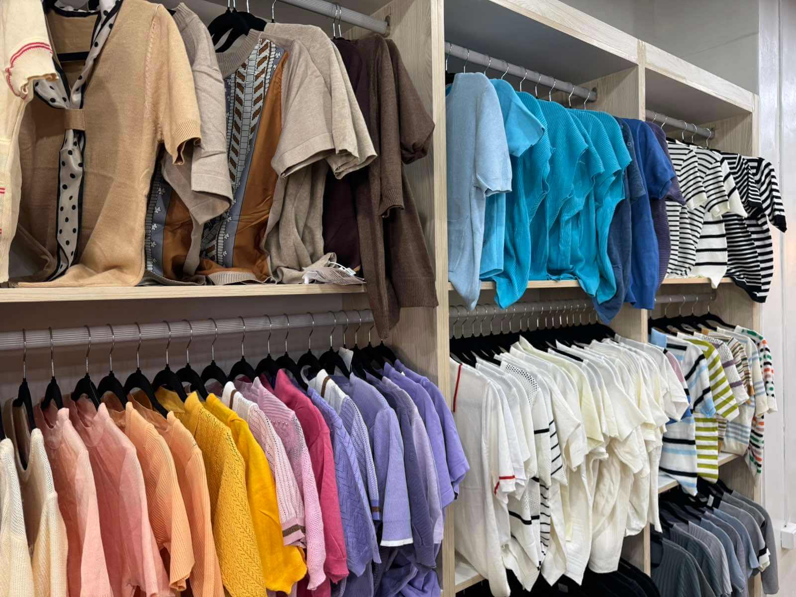 Ready-to-wear clothing on racks